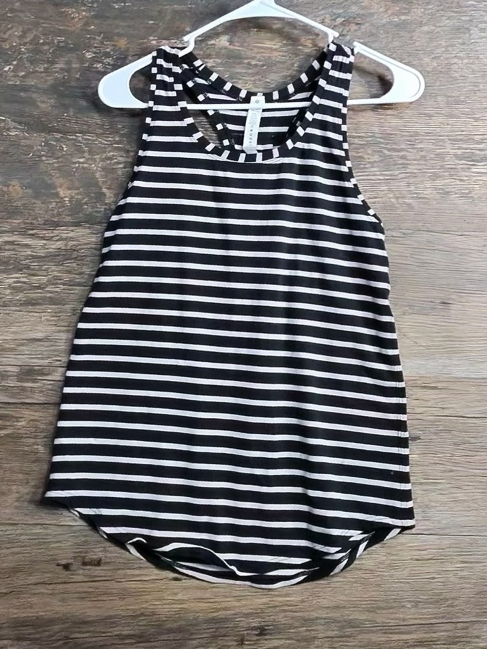 lululemon athletica Black and White Striped Tank Top - Picture 1 of 7